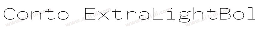 Conto ExtraLightBold字体转换